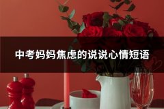 中考妈妈焦虑的说说心情短语