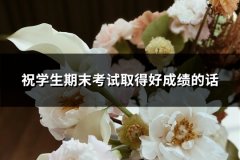 祝学生期末考试取得好成绩的话