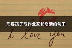 形容孩子写作业家长崩溃的句子