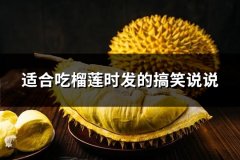 适合吃榴莲时发的搞笑说说