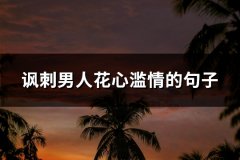 讽刺男人花心滥情的句子