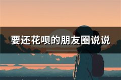要还花呗的朋友圈说说