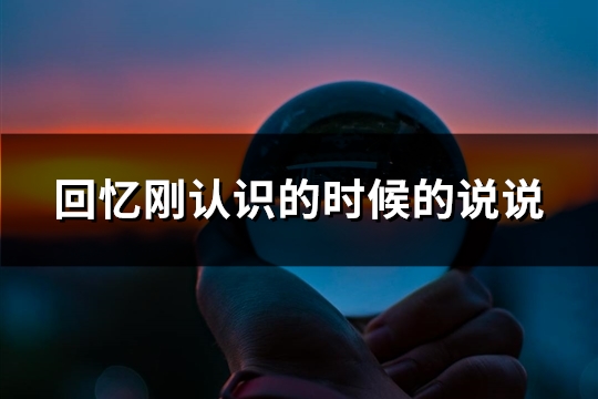 回忆刚认识的时候的说说