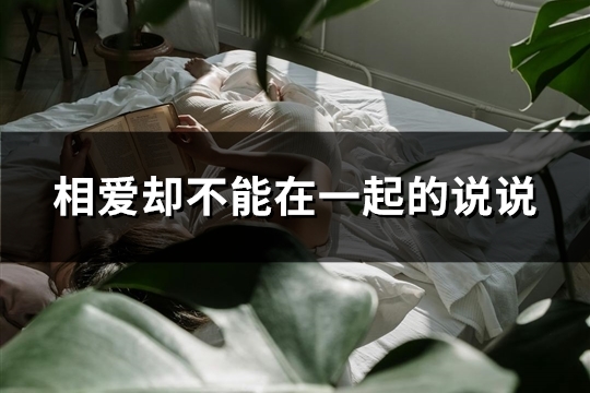 相爱却不能在一起的说说